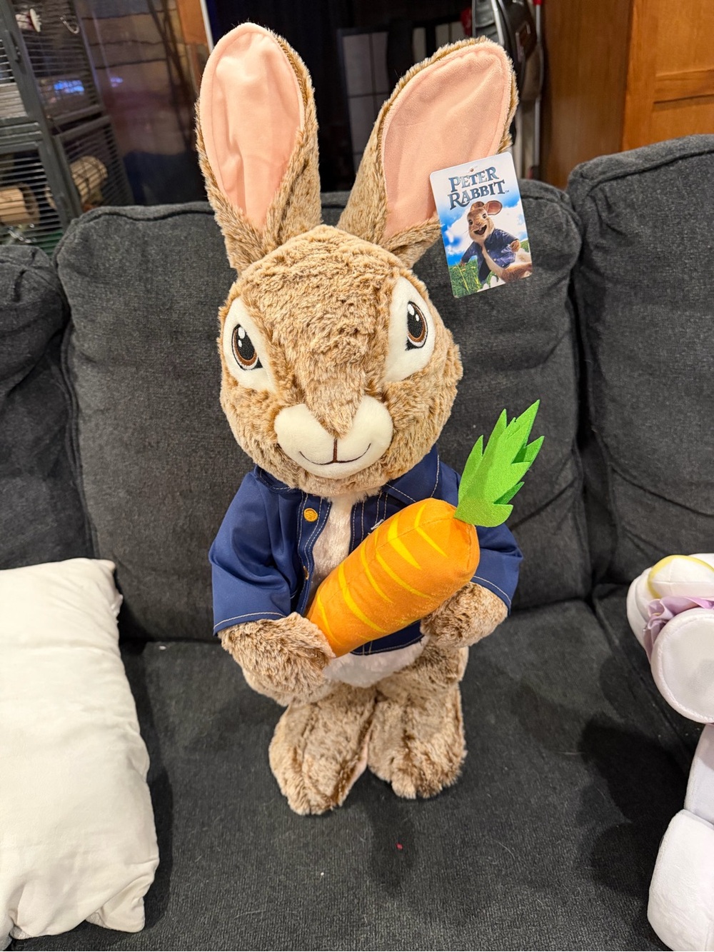 Large plush Peter Rabbit door greeter